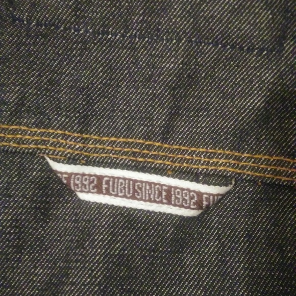 Men's FUBU XXL Button Up Denim Jacket - Picture 7 of 8